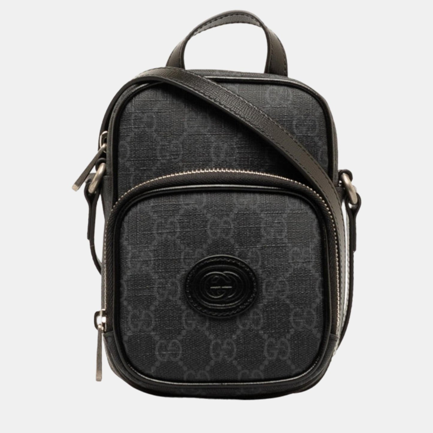 Luxury Gucci Trending 2025 Black Canvas GG Supreme Mini Shoulder Bag