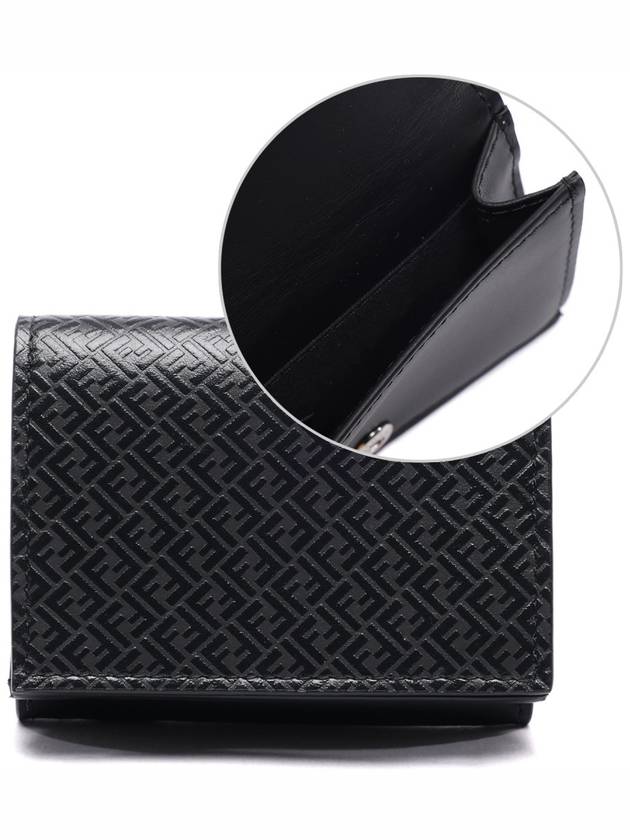 Luxury Fendi Micro FF Half Wallet Black