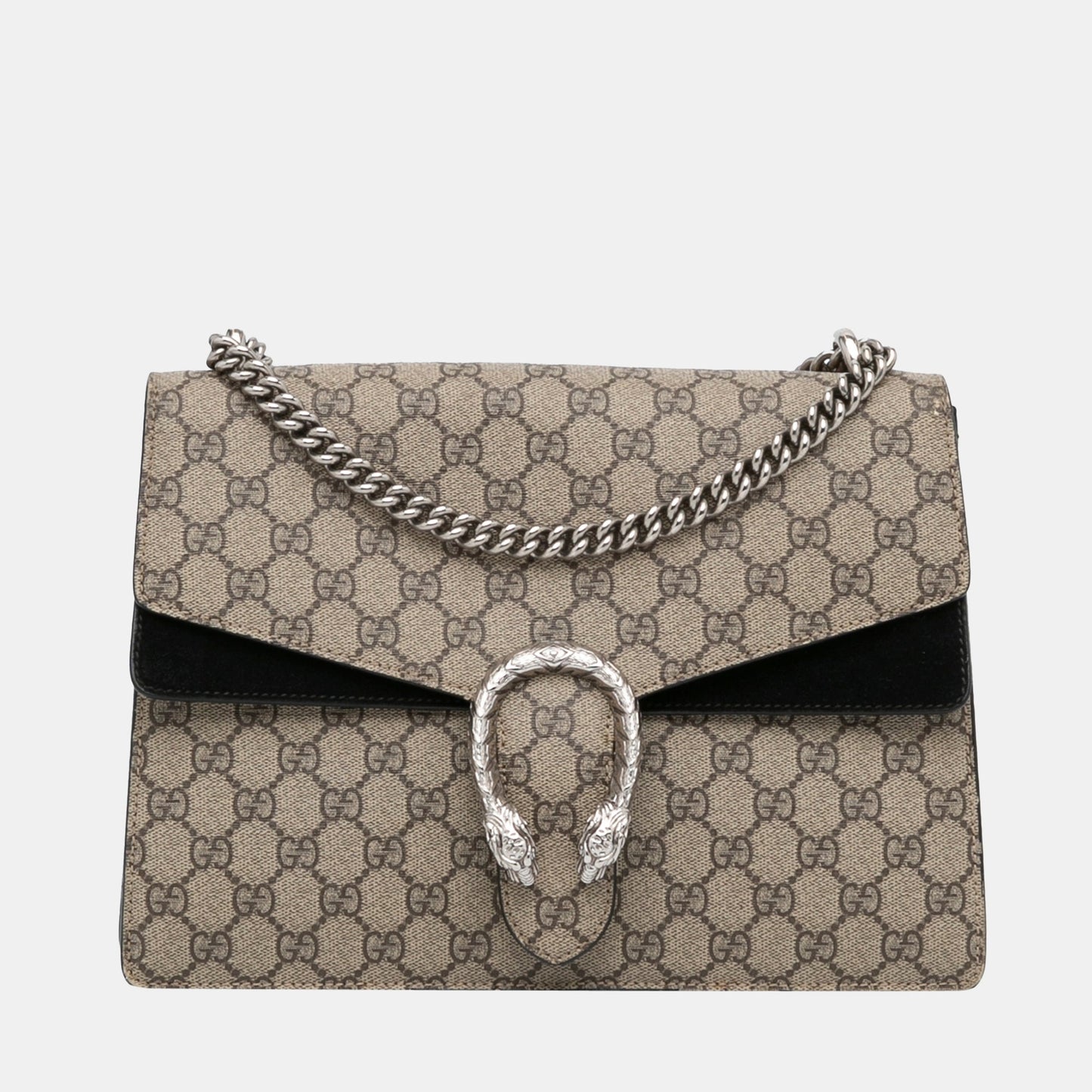 Luxury Gucci Trending 2025 Beige/Brown Medium GG Supreme Dionysus Shoulder Bag