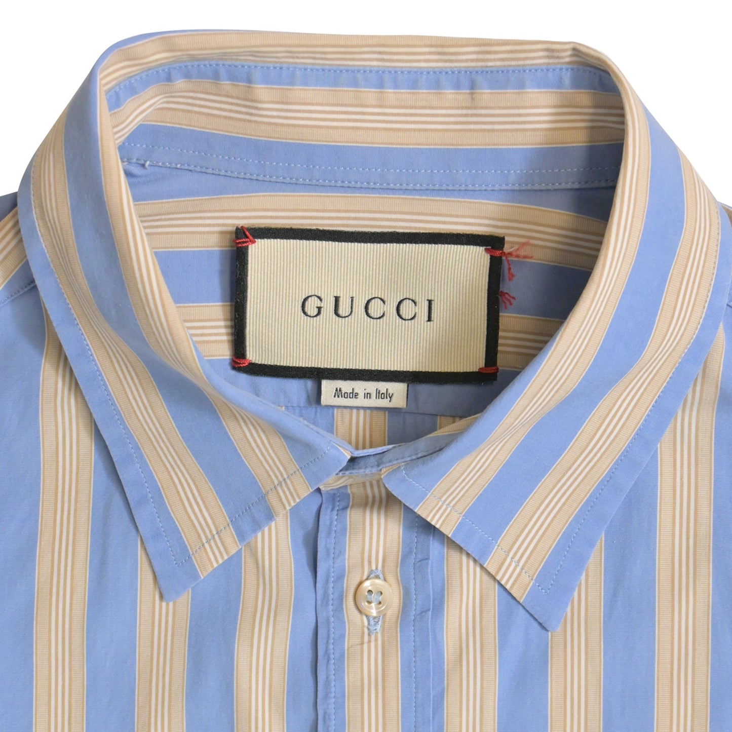 Gucci Striped Long Sleeve Shirt in Multicolor Cotton