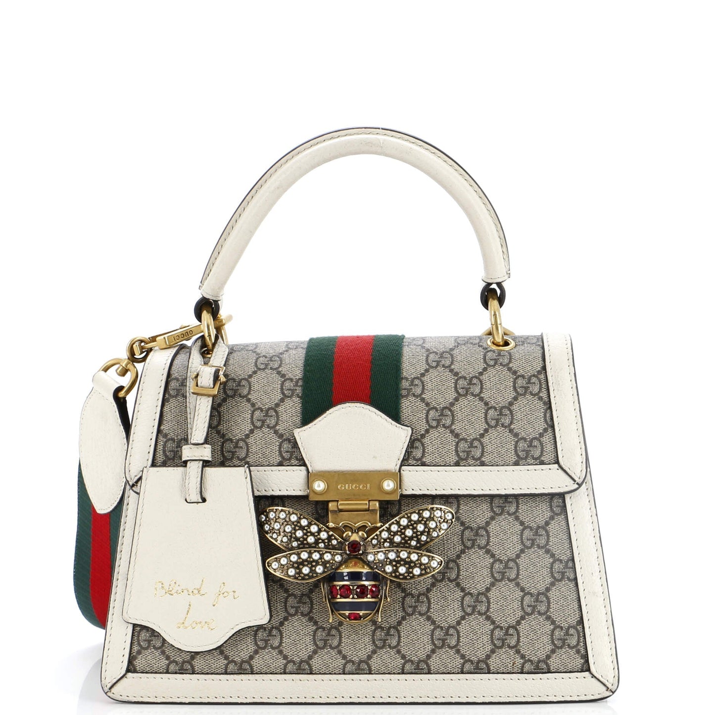 Luxury Gucci Trending 2025 Queen Margaret Top Handle Bag GG Coated Canvas Small