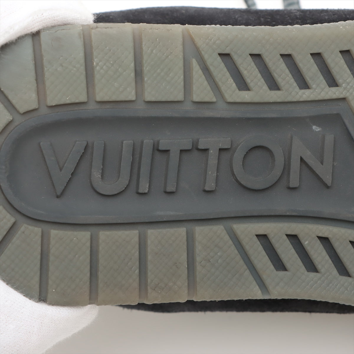 Louis Vuitton LV Trainer Line 19 Years Wool Trainers 7 1/2  Grey NV0169 ed Switched Switched