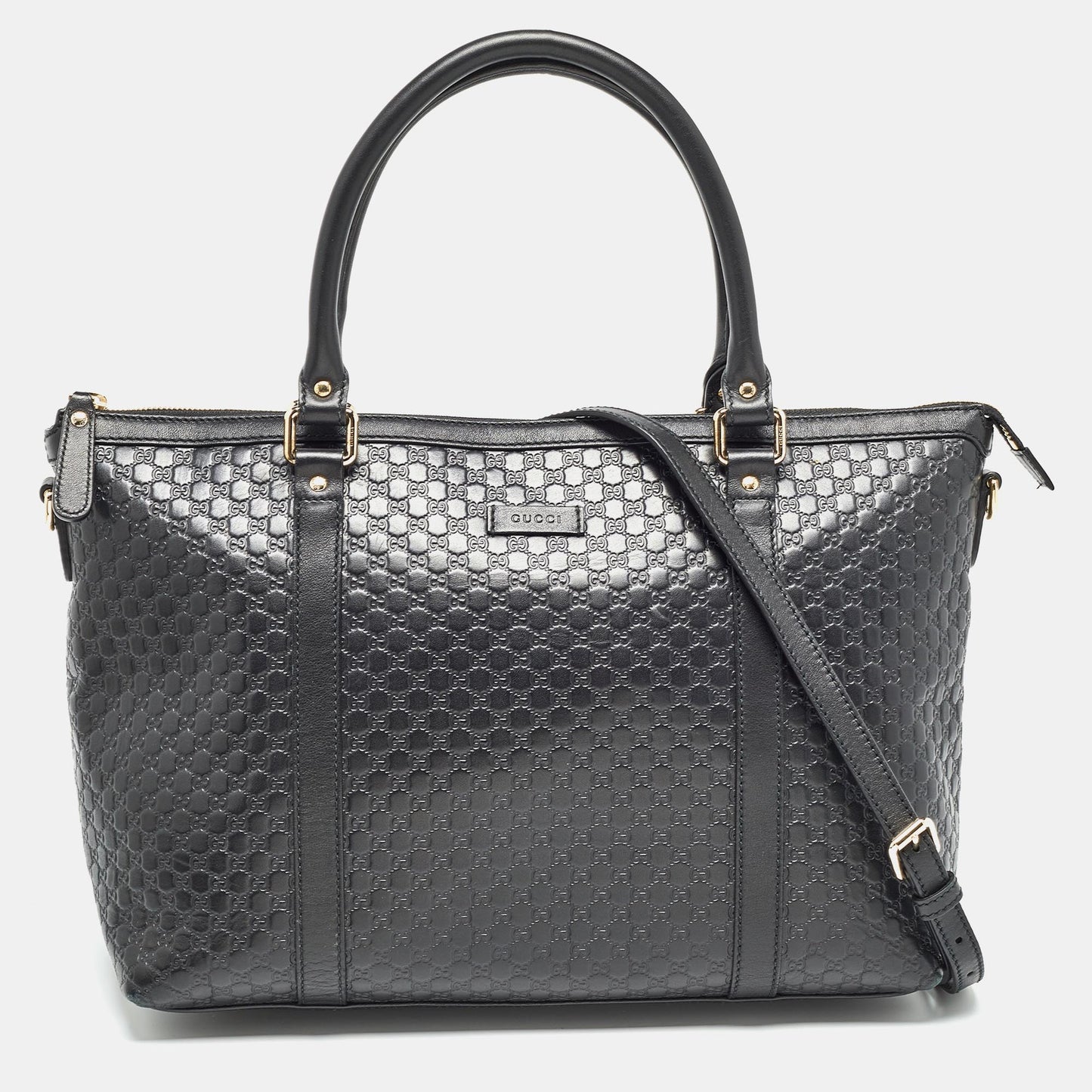 Luxury Gucci Trending 2025 Black Luxury Gucci Trending 2025ssima Leather Zip Tote