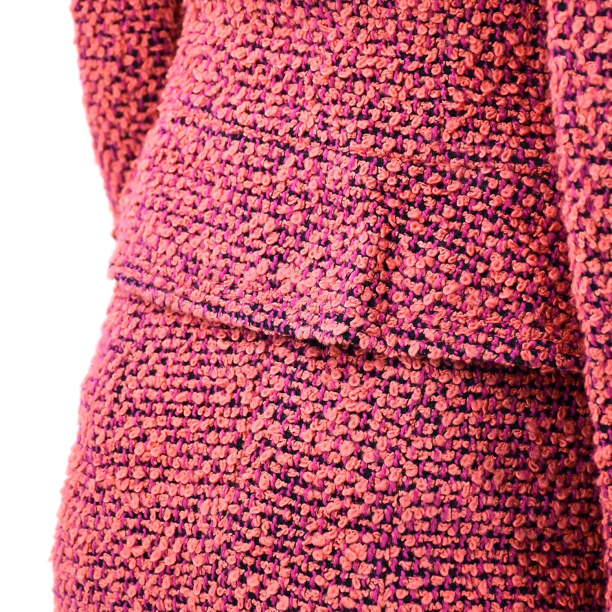 Chanel Fall 1994 CC-buttons bouclé skirt suit #38