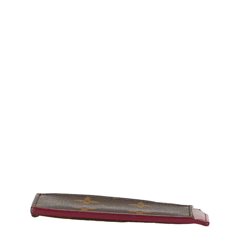 Louis Vuitton Monogram Portecourt Zip Coin Box Card Case M67889 Brown Wine Red PVC Leather  Louis Vuitton