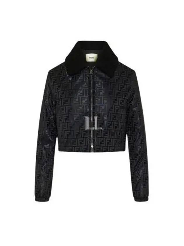 Luxury Fendi Ski FF Nylon Jacket Black