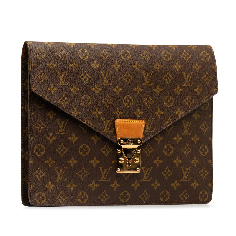 Louis Vuitton Monogram Porte Document M53335 Brown PVC Leather m