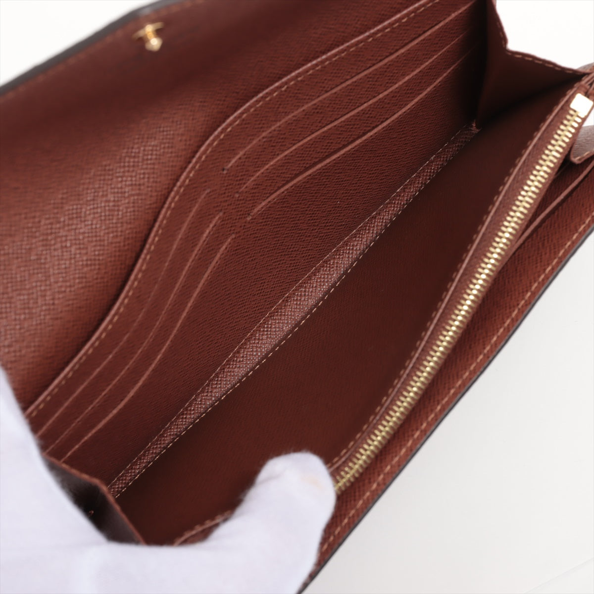 Louis Vuitton Monogram Portefoliosara M60531 Brown Long   Wallet