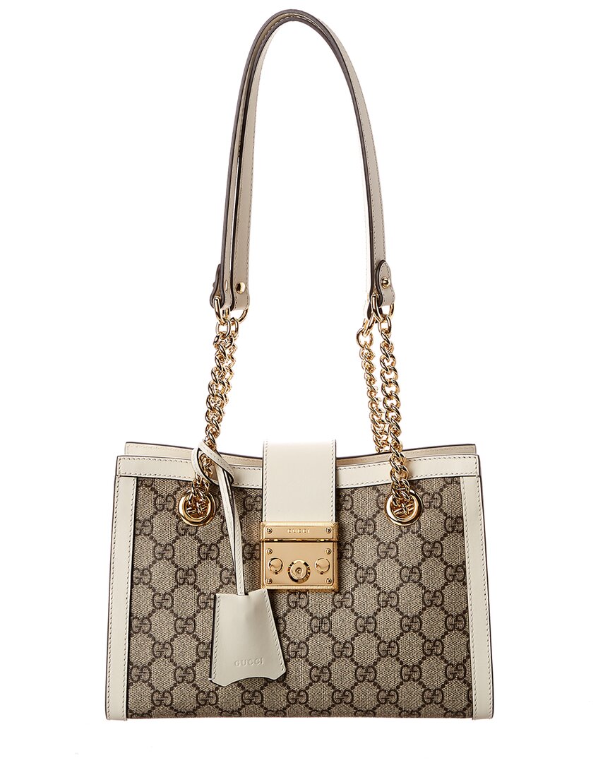 Gucci Padlock Small GG Supreme Canvas & Leather Shoulder Bag