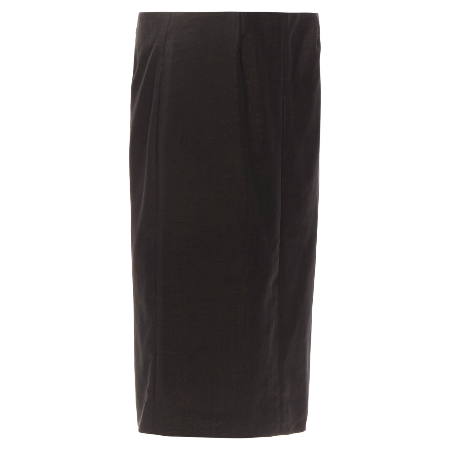 Gucci Tom Ford wool mohair mid waist back slit pencil skirt