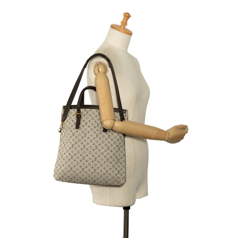 Louis Vuitton Monogram Mini French Tote Bag 2WAY M92209 Carrying Linen Leather  Louis Vuitton