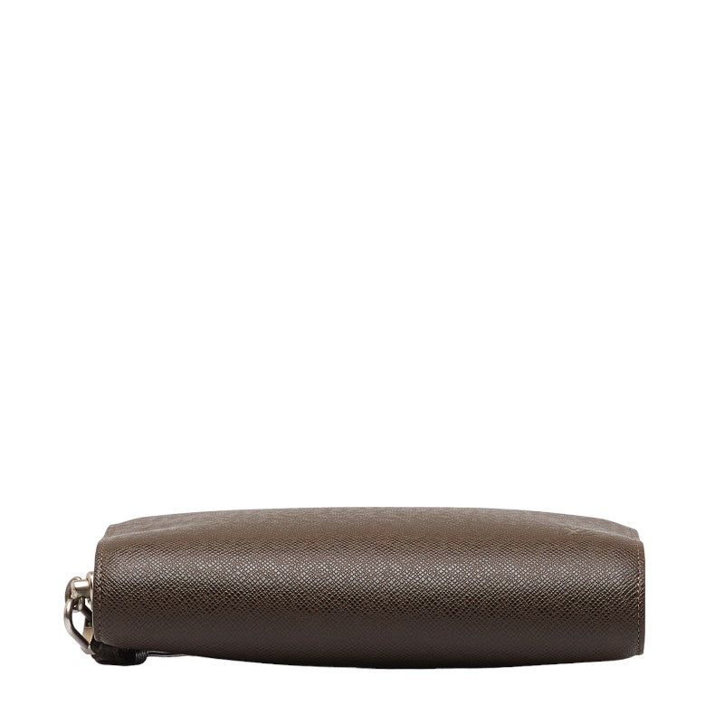 Louis Vuitton Taiga Suede Second Bag M30188 Grizzly Brown Leather Men Louis Vuitton