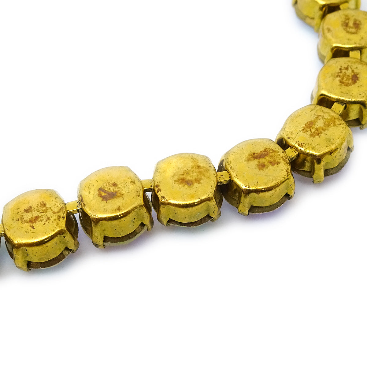 Luxury Chanel Anklet Gold Rhinestone 95P