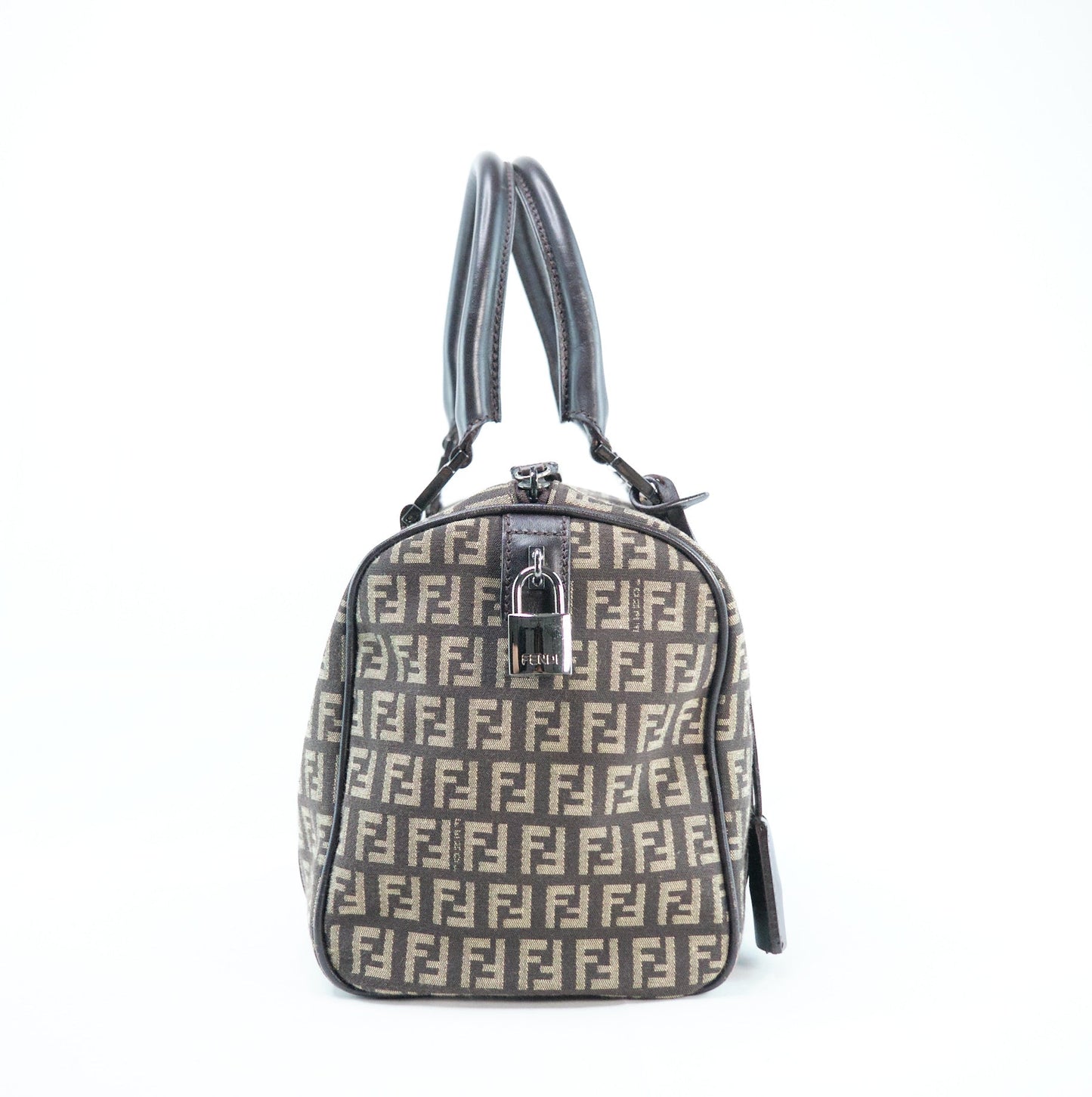 Luxury FendiZucchino Canvas Boston Bag - '10s