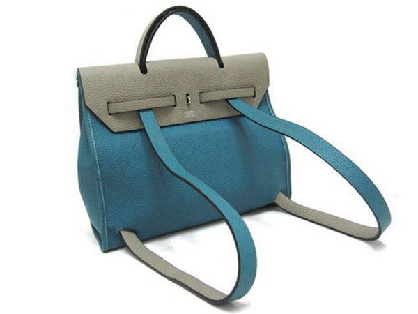 Luxury Hermes Herbag H1190S Ladies Cow Leather Grey