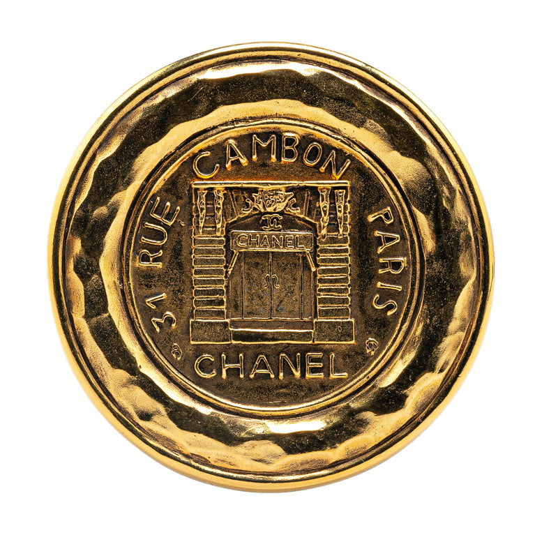 Chanel Medal Motif Brooch Gold