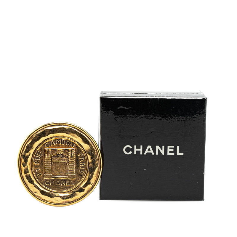 Chanel Medal Motif Brooch Gold
