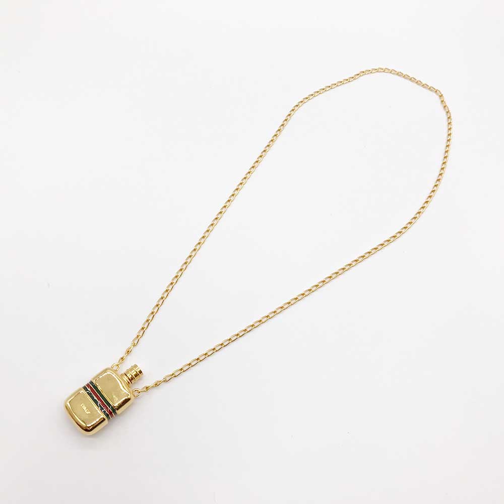 Luxury Gucci Trending 2025 Metal Bottle Motif Necklace