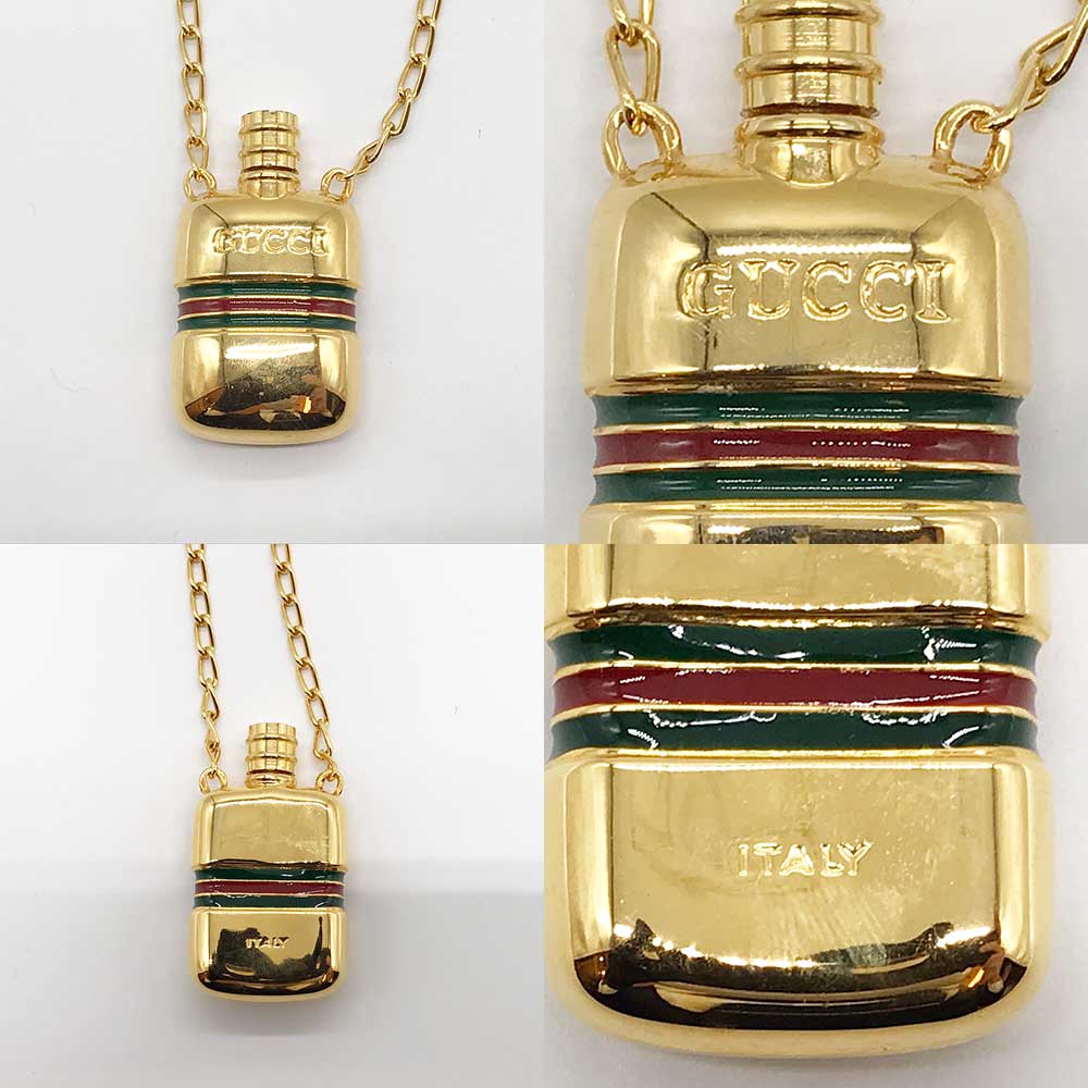 Luxury Gucci Trending 2025 Metal Bottle Motif Necklace