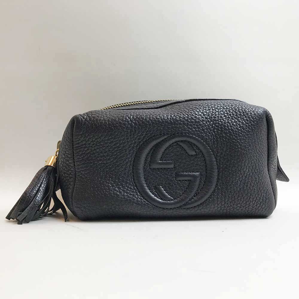 Luxury Gucci Trending 2025 Leather Soho Cosmetic Pouch 308636