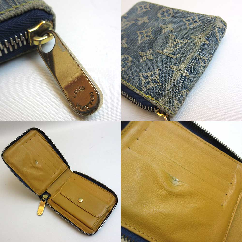 Louis Vuitton Monogram Denim Mini Zippy Wallet M95342