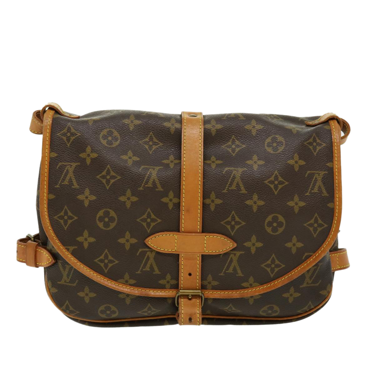 LOUIS VUITTON Monogram Saumur 30 Shoulder Bag M42256 LV 30003