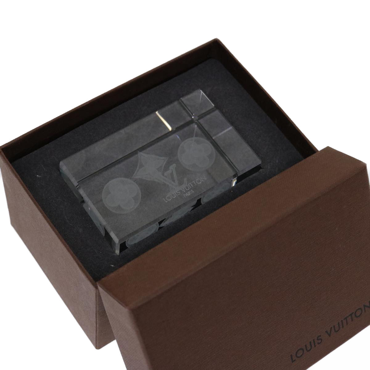 LOUIS VUITTON Paper weight crystal LV 30011