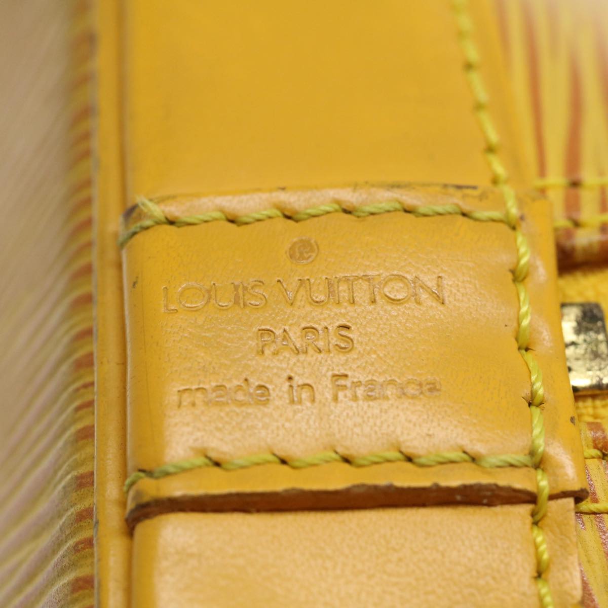 LOUIS VUITTON Epi Alma Hand Bag Yellow M52149 LV 30067