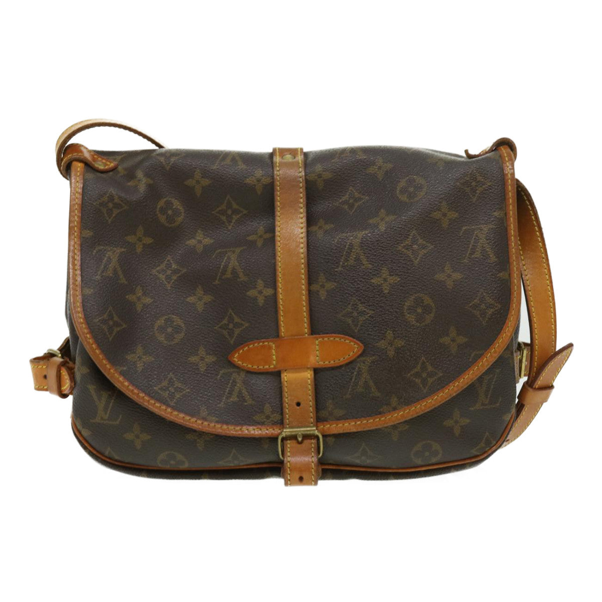LOUIS VUITTON Monogram Saumur 30 Shoulder Bag M42256 LV 30072