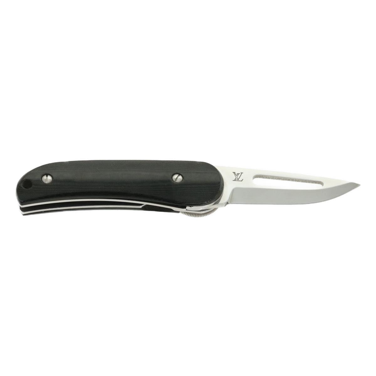 LOUIS VUITTON LV CUP Black Linen Micarta Surcouf Sea Knife M80023 LV 30150A
