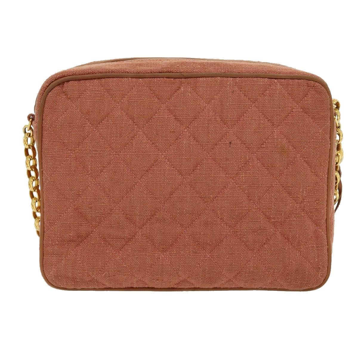 Luxury Chanel Diana Turn Lock Chain Shoulder Bag Linen Fringe Pink CC  30153A