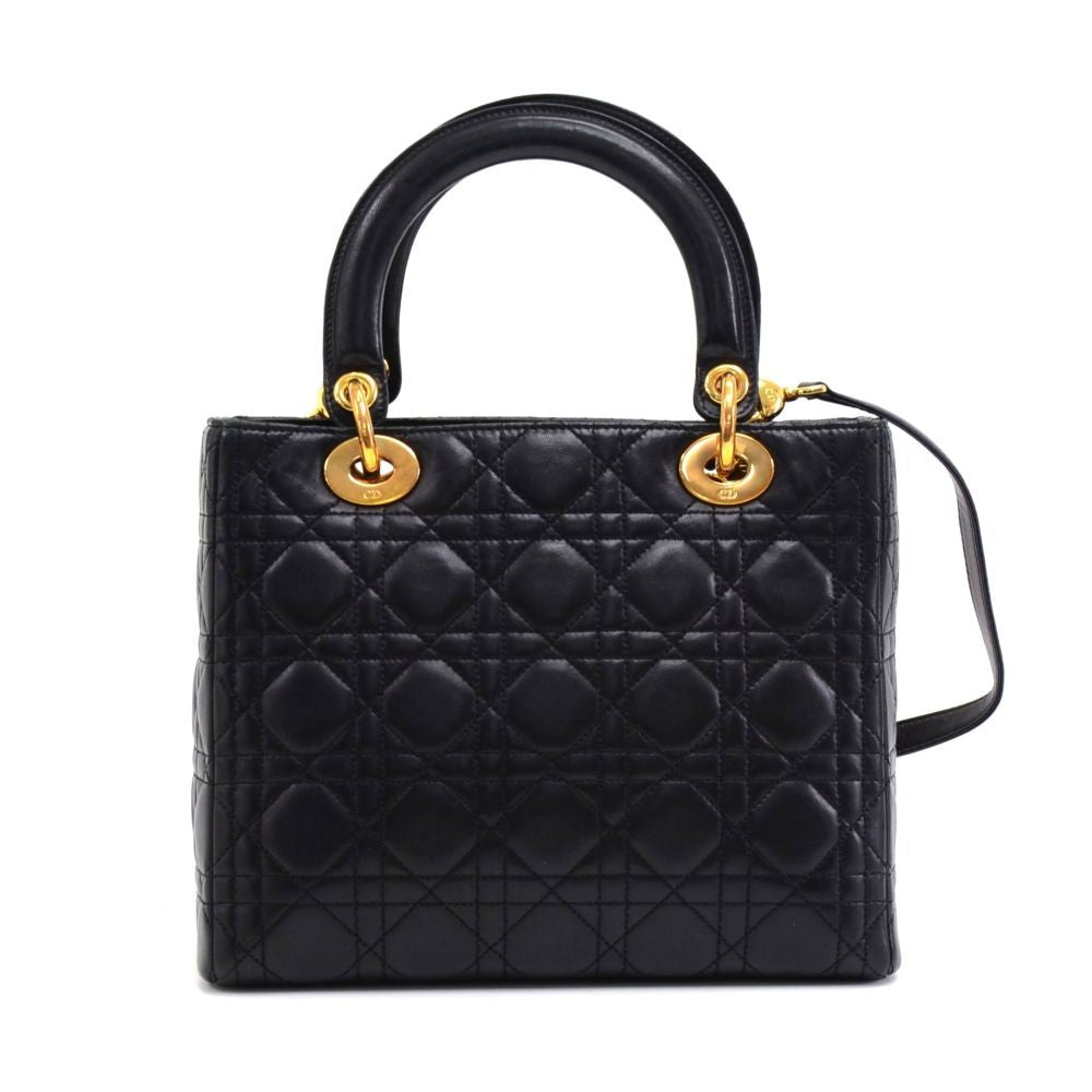 Lady Luxury DiorCannage Quilt Leather Medium Bag