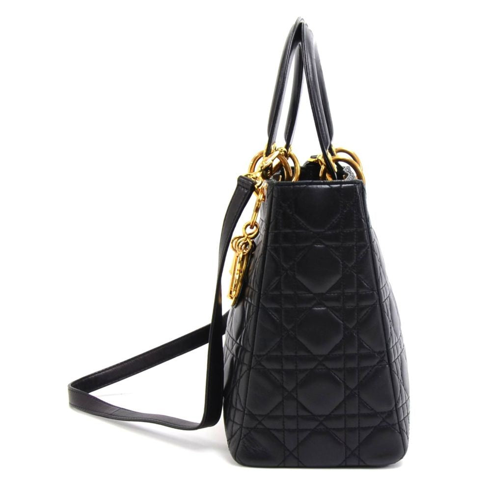 Lady Luxury DiorCannage Quilt Leather Medium Bag
