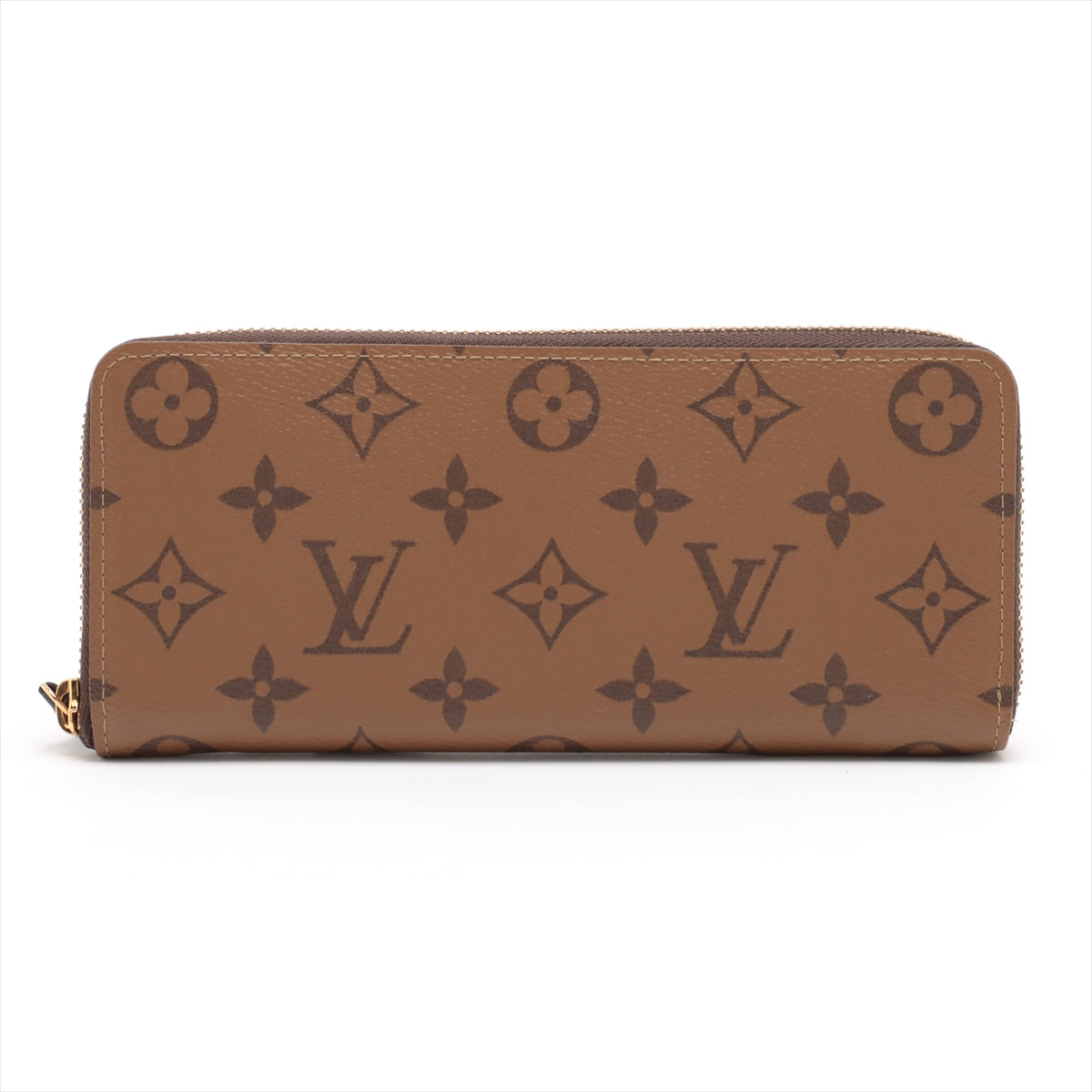 Louis Vuitton Monogram Reversee Portfolio Clemence M82336 Black X Brown Round  Wallet