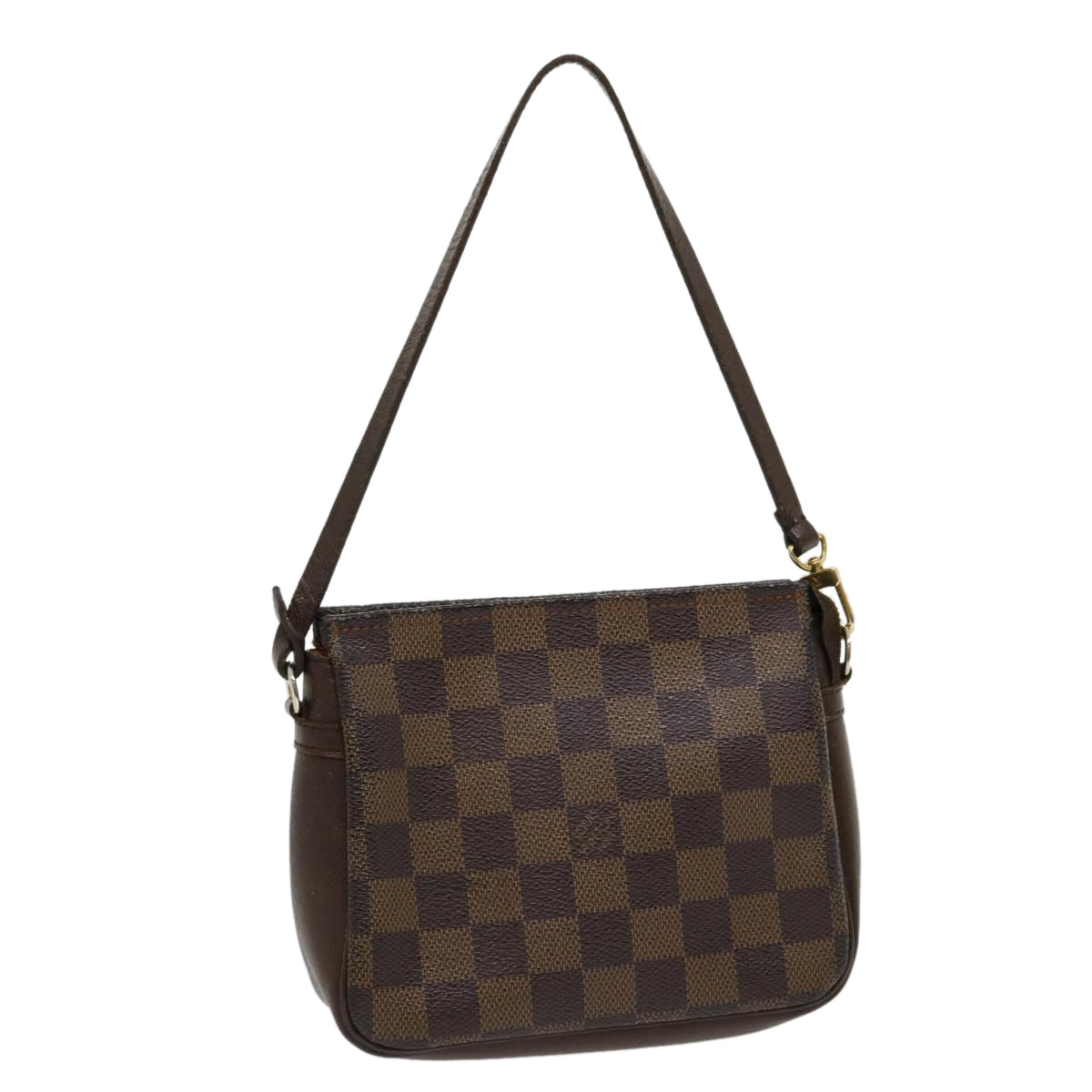 LOUIS VUITTON Damier Ebene Trousse Makeup Hand Pouch N51982 LV 30445