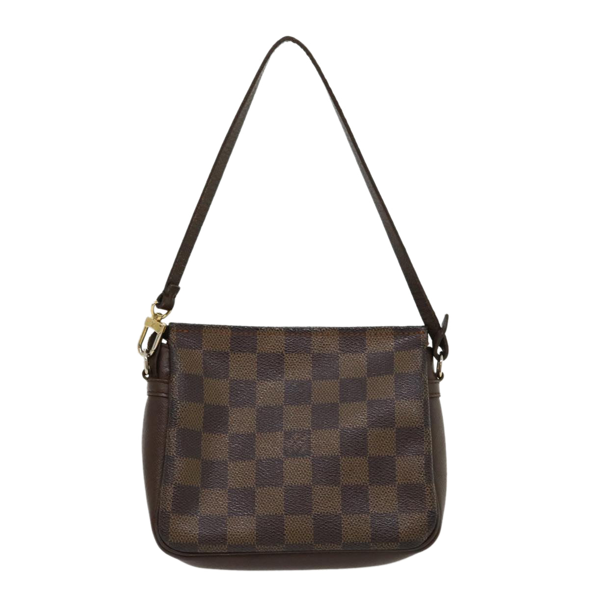 LOUIS VUITTON Damier Ebene Trousse Makeup Hand Pouch N51982 LV 30445