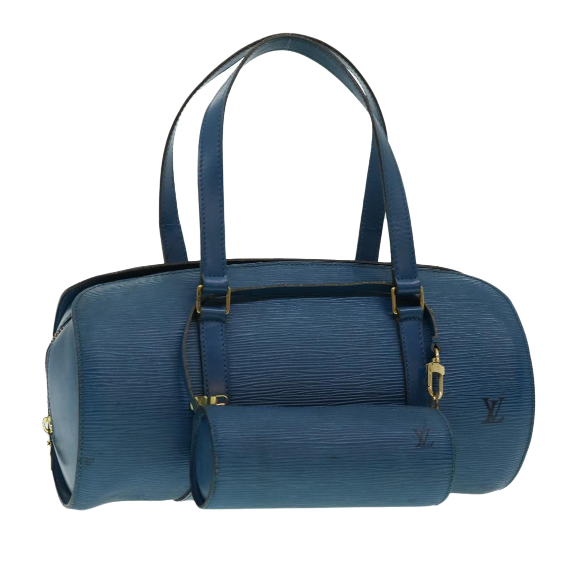 LOUIS VUITTON Epi Soufflot Hand Bag Blue M52225 LV 30494