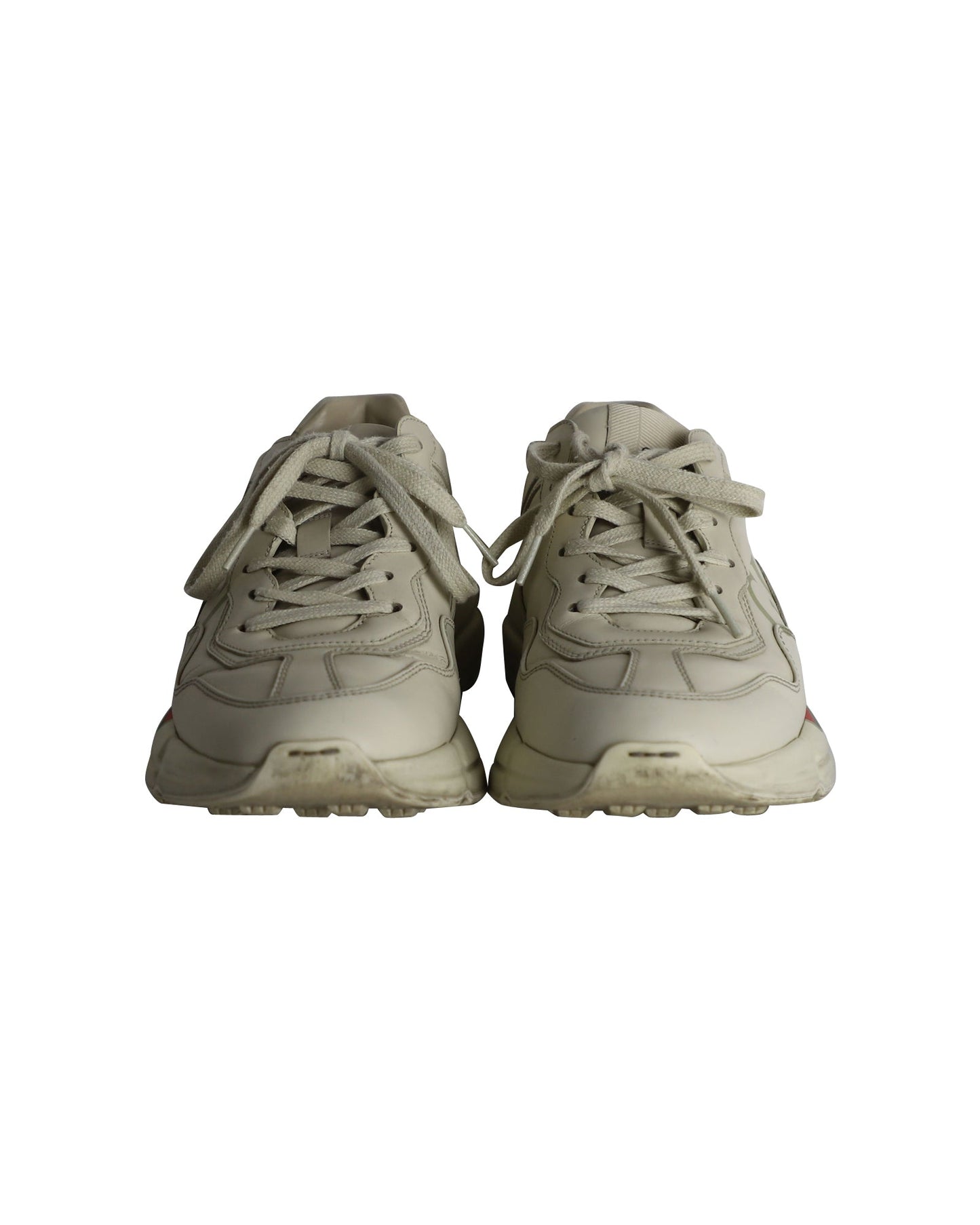 Luxury Gucci Trending 2025 Rhyton Interlocking G Sneakers in Beige Leather