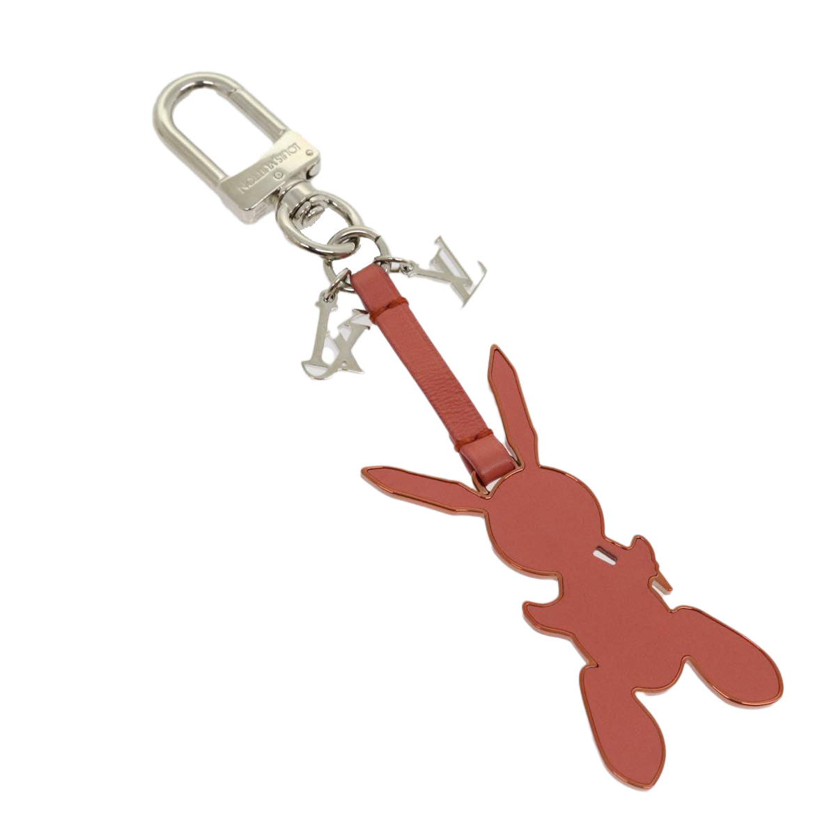 LOUIS VUITTON Jeff Coons Rabbit Charm Pink M62733 LV 30505A
