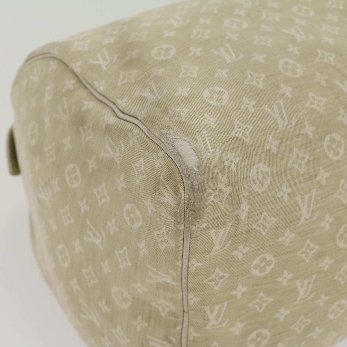 LOUIS VUITTON Monogram Mini Lin Speedy 30 Hand Bag White Dune M95319 30591