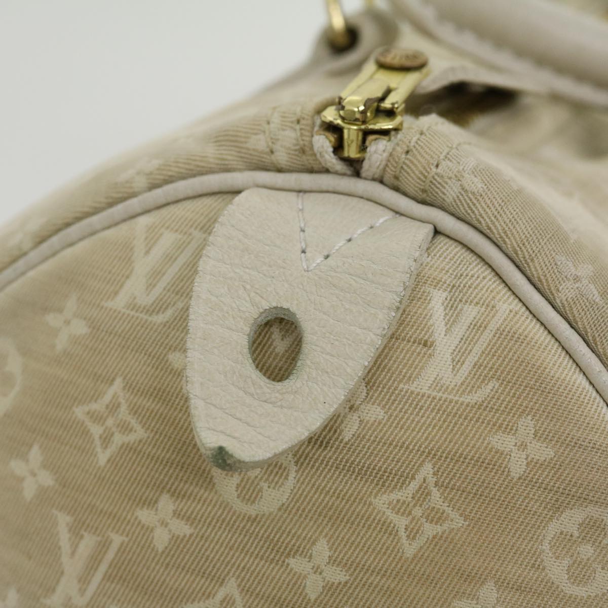 LOUIS VUITTON Monogram Mini Lin Speedy 30 Hand Bag White Dune M95319 30591
