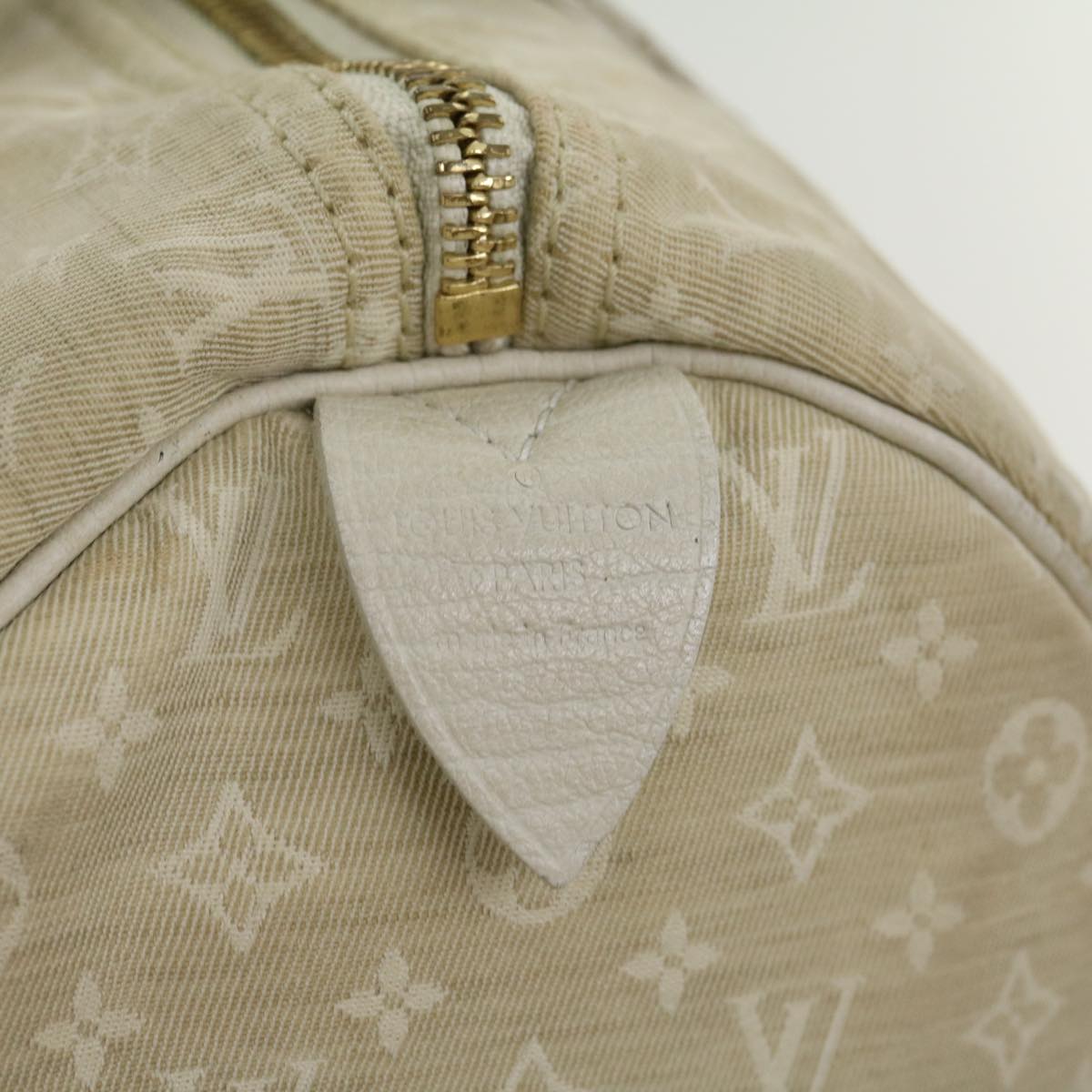 LOUIS VUITTON Monogram Mini Lin Speedy 30 Hand Bag White Dune M95319 30591
