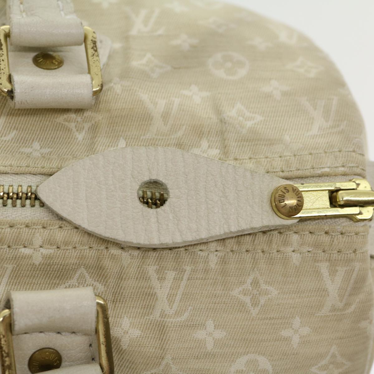 LOUIS VUITTON Monogram Mini Lin Speedy 30 Hand Bag White Dune M95319 30591