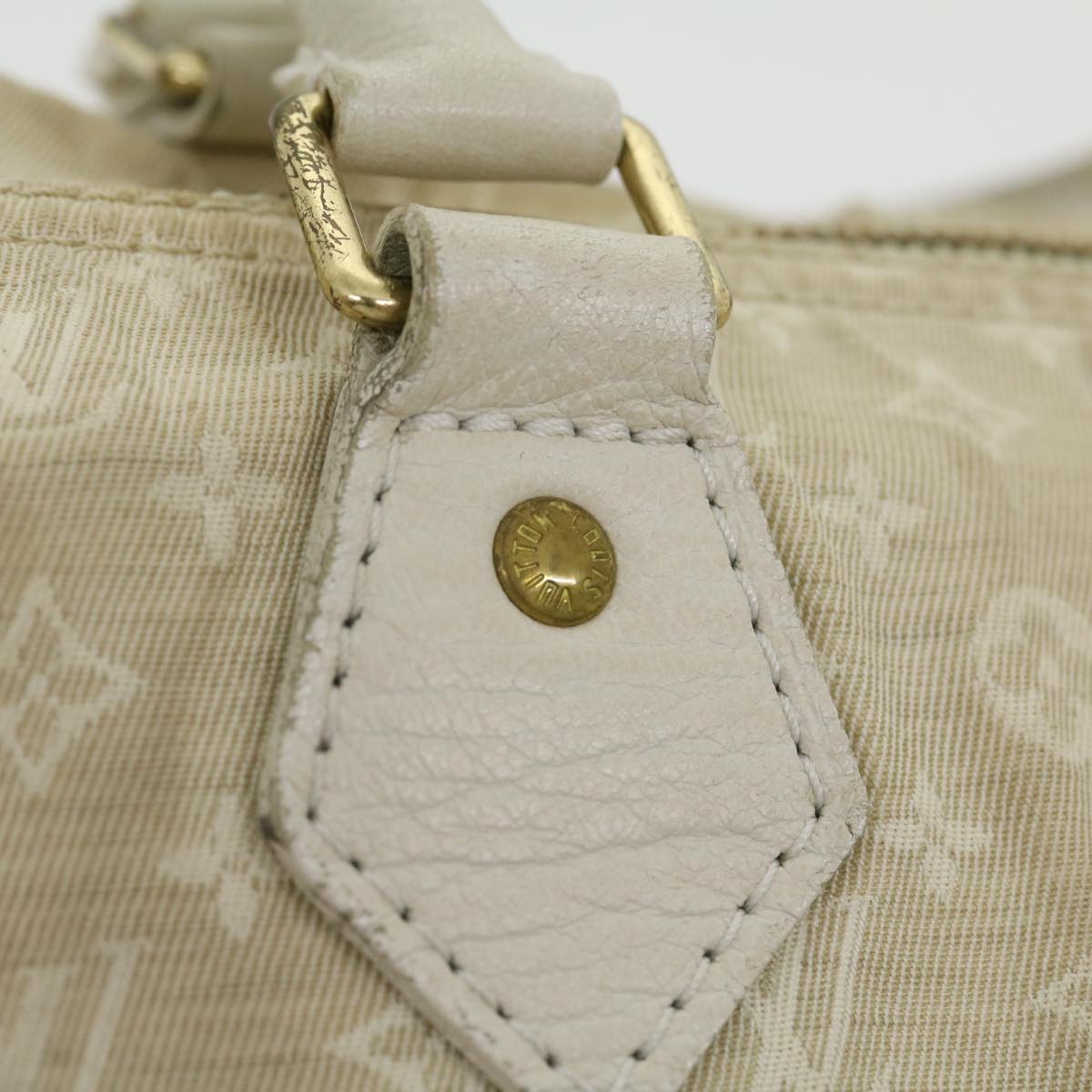 LOUIS VUITTON Monogram Mini Lin Speedy 30 Hand Bag White Dune M95319 30591