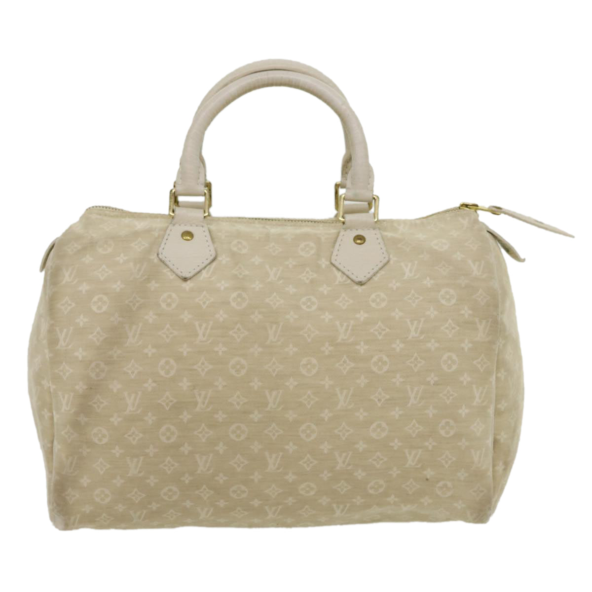 LOUIS VUITTON Monogram Mini Lin Speedy 30 Hand Bag White Dune M95319 30591