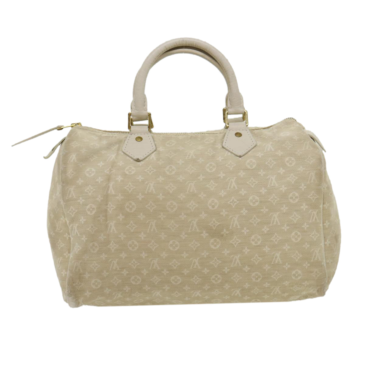 LOUIS VUITTON Monogram Mini Lin Speedy 30 Hand Bag White Dune M95319 30591