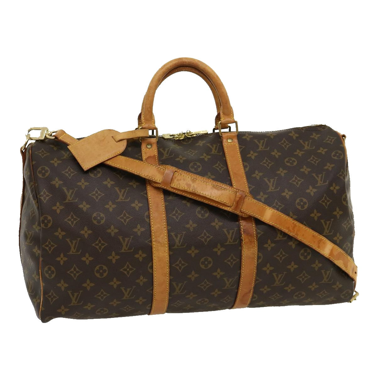LOUIS VUITTON Monogram Keepall Bandouliere 50 Boston Bag M41416 LV 30630