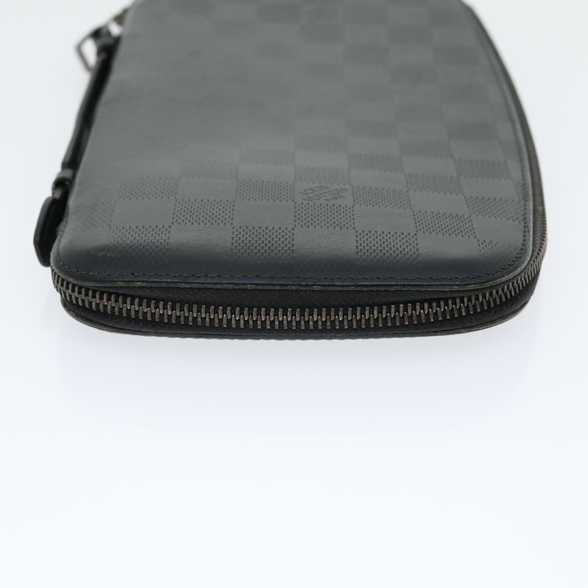 LOUIS VUITTON Damier Infini Atoll Travel Case Black N41380 LV 30675