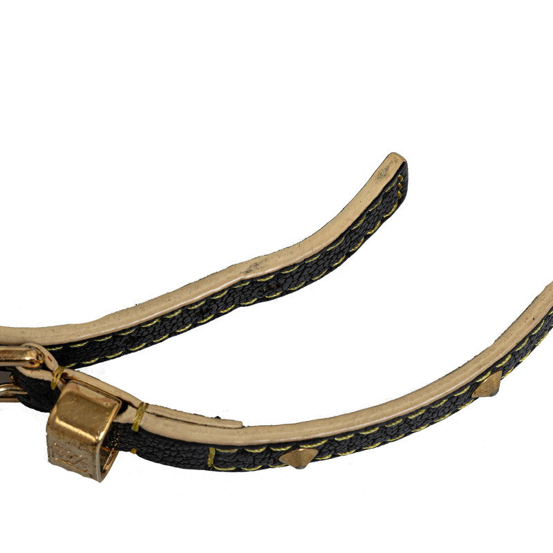 Louis Vuitton Double-Tour Bracelet M91844 Black G Leather   Louis Vuitton