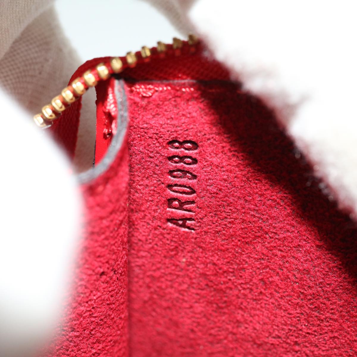 LOUIS VUITTON Epi Pochette Accessoires Accessory Pouch Red M52987 LV 30802